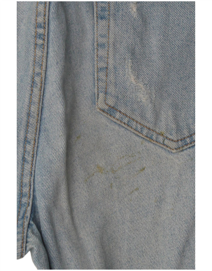 Jeans Zara da donna a vita alta effetto invecchiato EU 40 medio W30 L27 blu