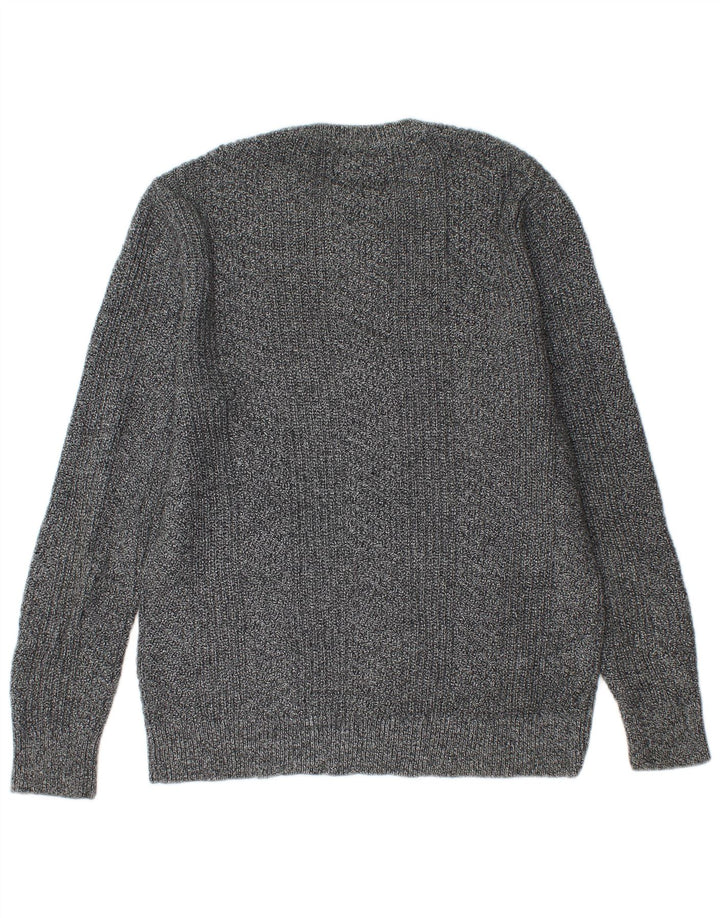 BONOBOS Maglione girocollo da uomo in cotone screziato grigio medio