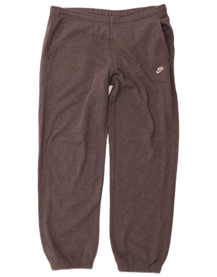 Pantaloni da tuta con grafica Nike da uomo, pantaloni da jogging, piccoli, in cotone grigio, sportivi