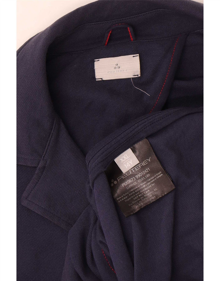 PEUTEREY Giacca Blazer a 2 Bottoni da Ragazzo 13-14 Anni 2XL Cotone Blu Navy