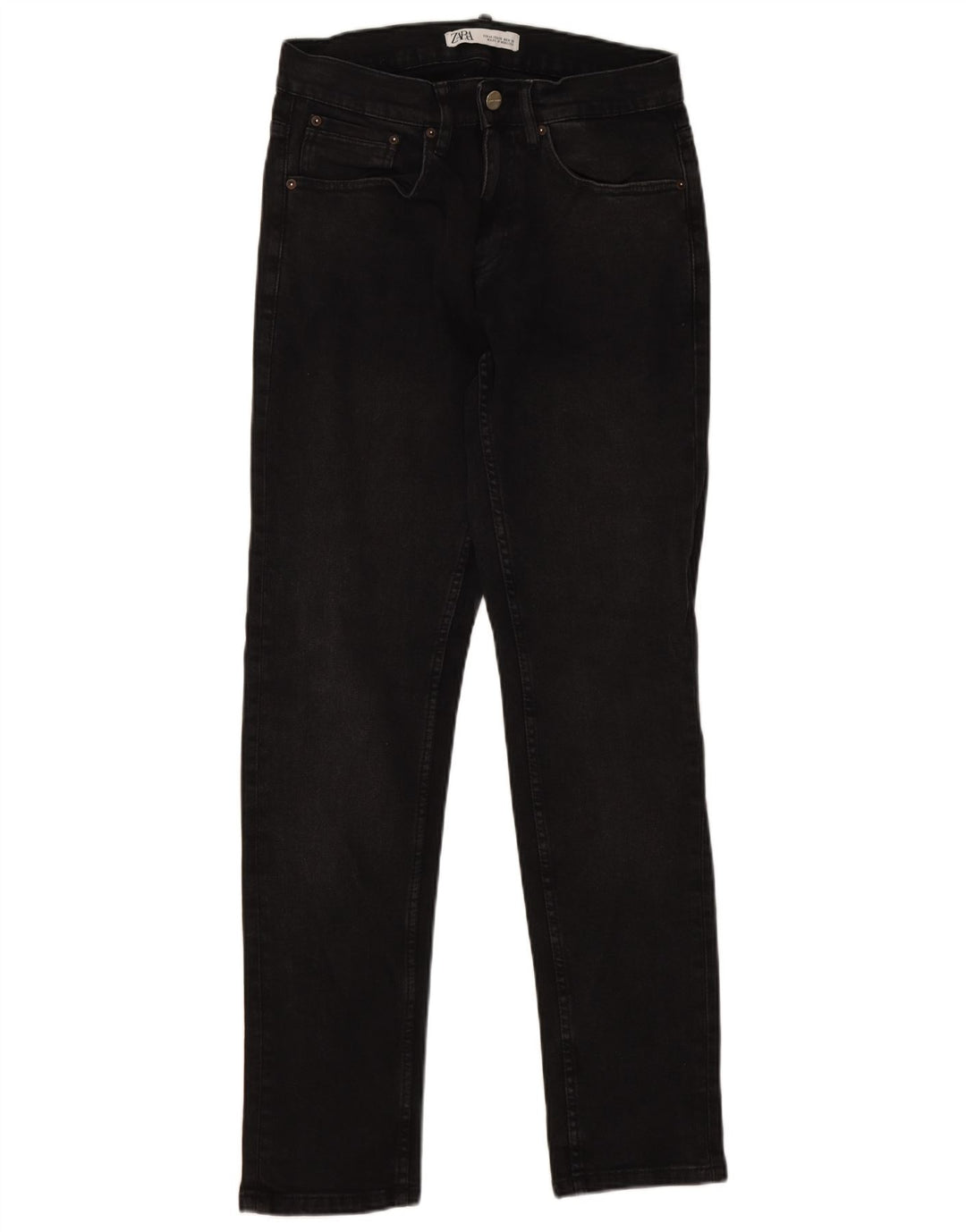 Jeans slim da uomo Zara EU 38 Small W30 L31 Nero