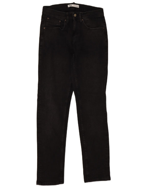 Jeans slim da uomo Zara EU 38 Small W30 L31 Nero