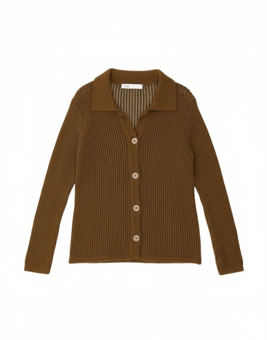 Maglione cardigan oversize da donna Zara UK 10 piccolo verde