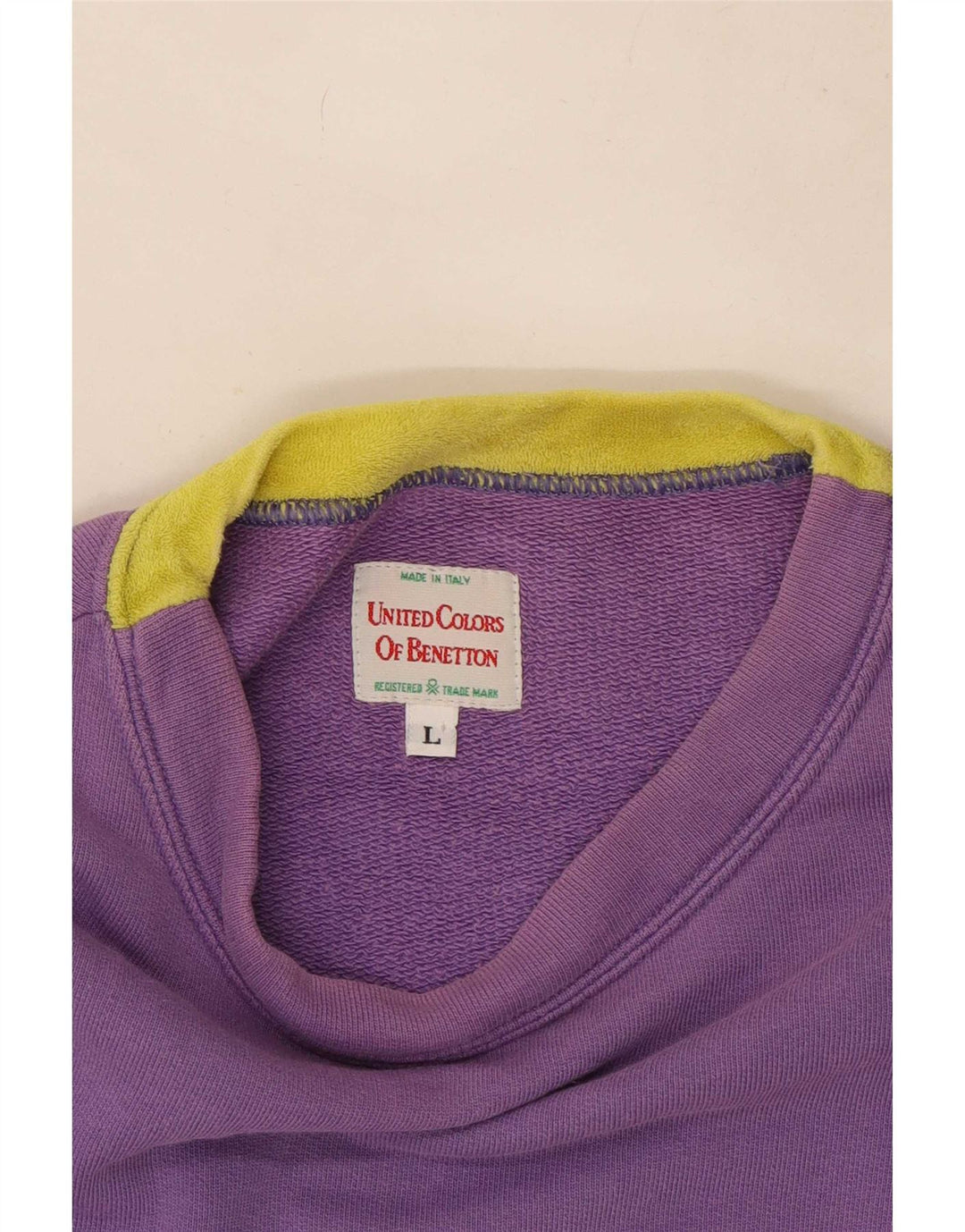 Felpa con grafica oversize da donna Benetton UK 16 Large Viola