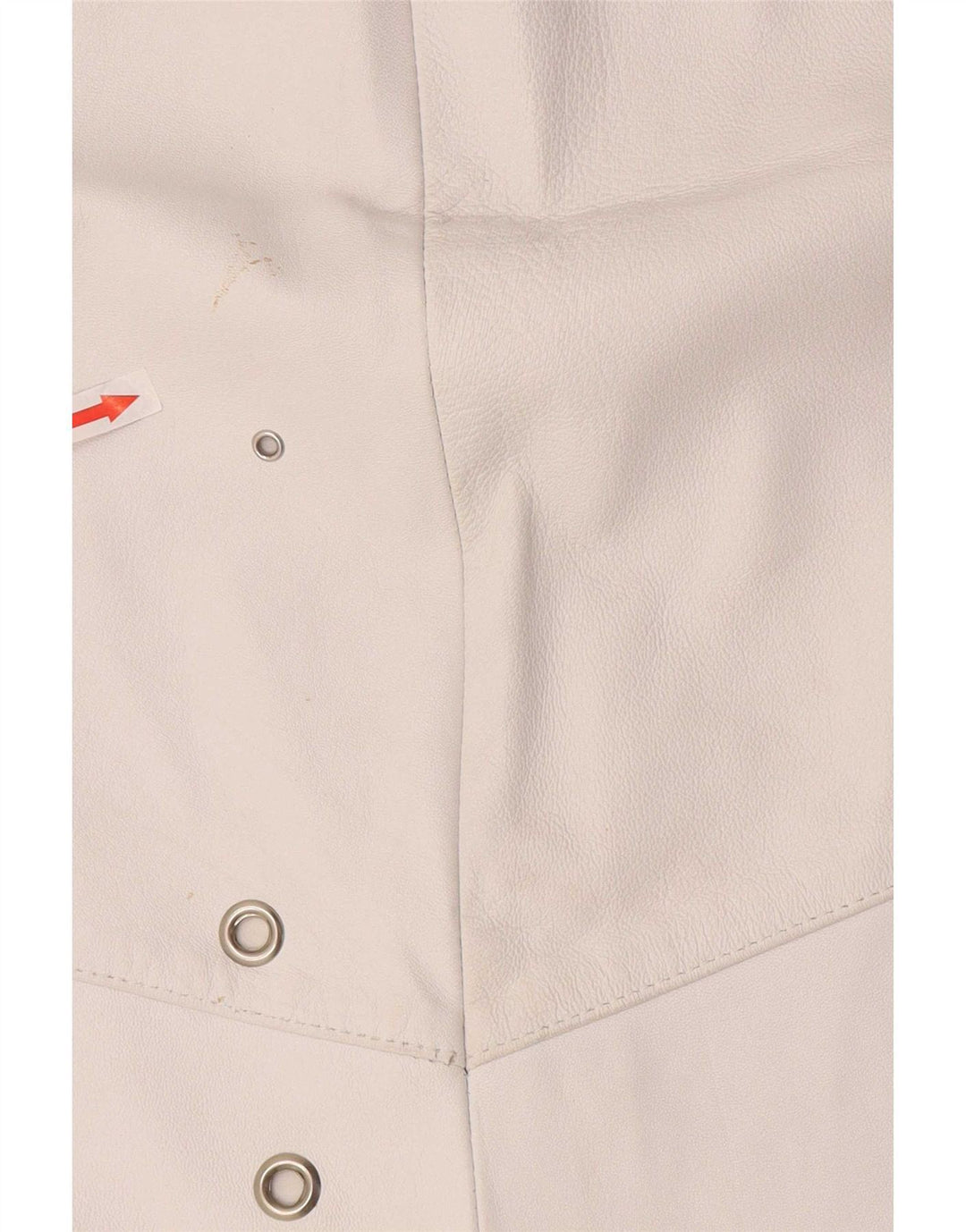 Gonna in pelle vintage da donna W36 XL bianca