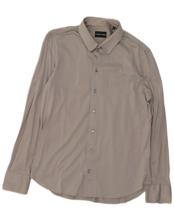 Camicia da uomo Emporio Armani taglia 43 17 XL grigia