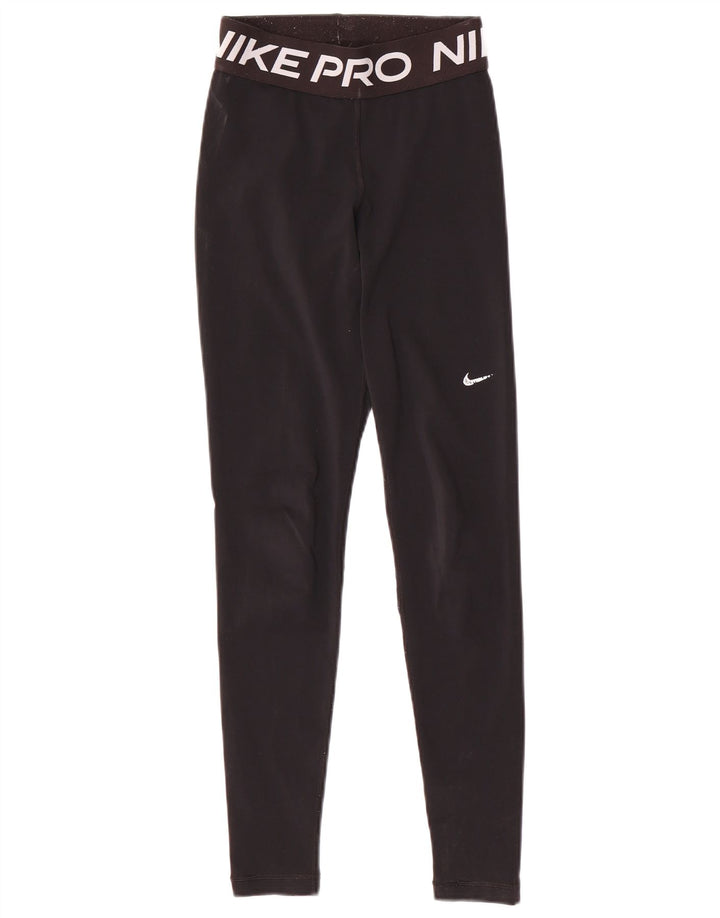 Leggings grafici NIKE da donna Dri Fit UK 6 XS neri