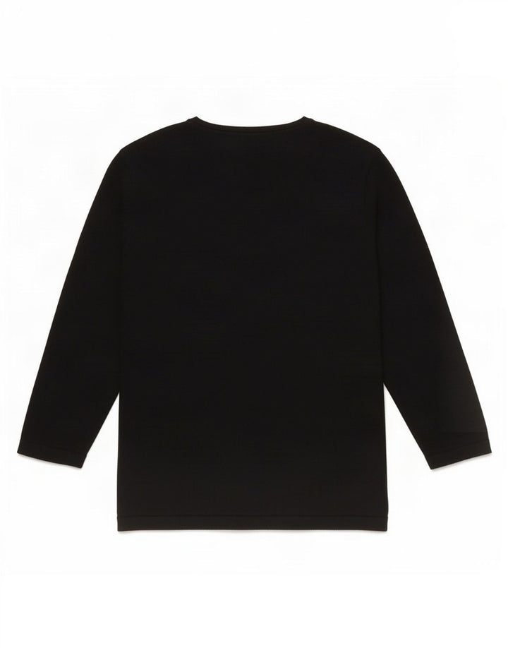 Marks & Spencer Top da donna manica 3/4 UK 10 Small in viscosa nera