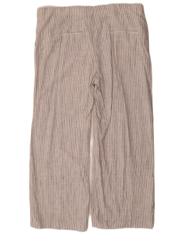 Pantaloni chino da donna Marks & Spencer UK 22 3XL W44 L30 a righe bianche
