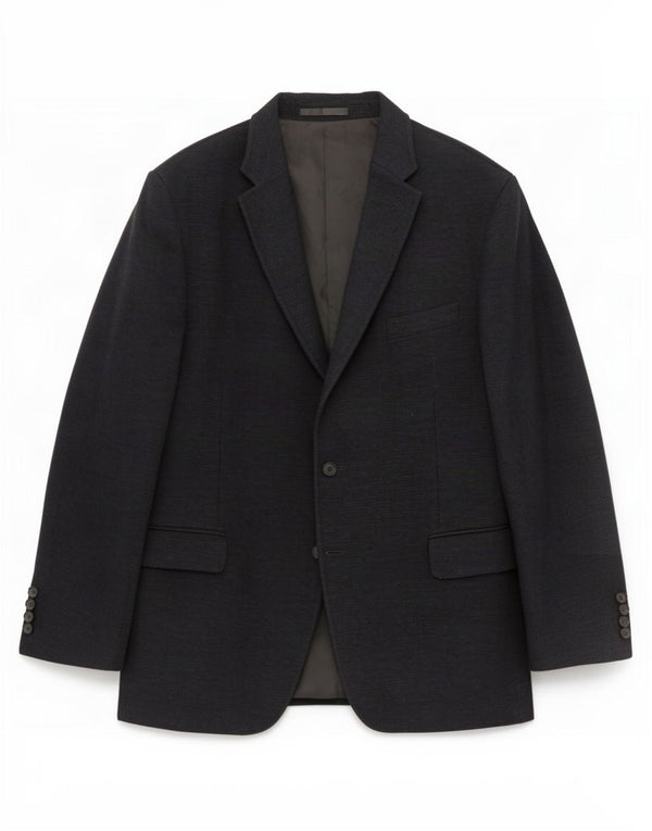 Giacca blazer a 2 bottoni Marks & Spencer da uomo UK 46 XL cotone nero