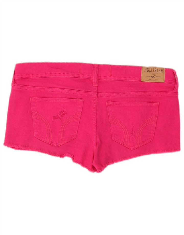 Pantaloni caldi Hollister da donna in denim effetto invecchiato US 5 Small W27 Rosa