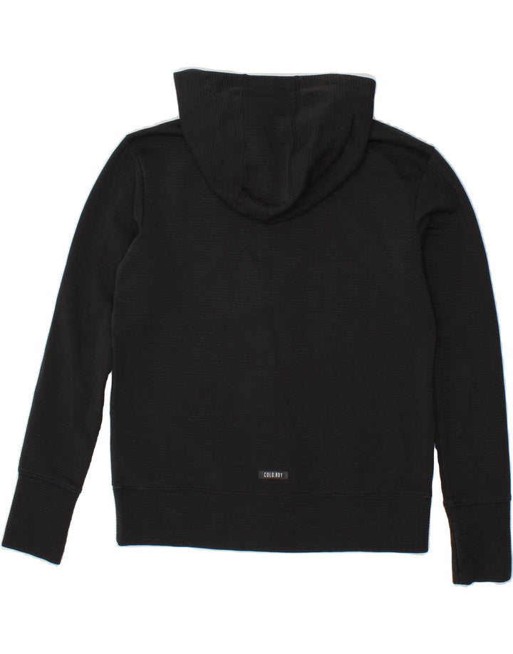 ADIDAS Womens Zip Hoodie Sweater UK 14 Medium Black Polyester Vintage Adidas and Second-Hand Adidas from Messina Hembry 