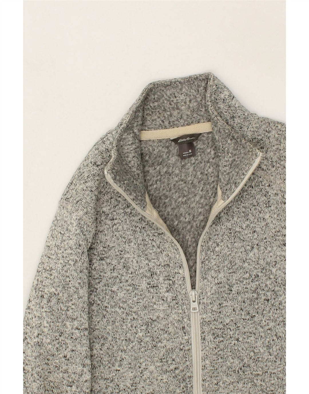 EDDIE BAUER Womens Tracksuit Top Jacket UK 14 Medium Grey Cotton Vintage Eddie Bauer and Second-Hand Eddie Bauer from Messina Hembry 