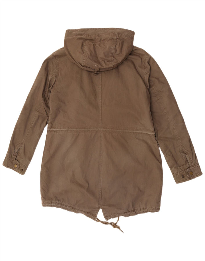 Giacca Parka Sherpa con cappuccio da donna Jack Wills UK 12 medio cachi