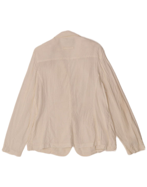 Giacca blazer a 1 bottone Marks & Spencer da donna UK 18 XL bianca