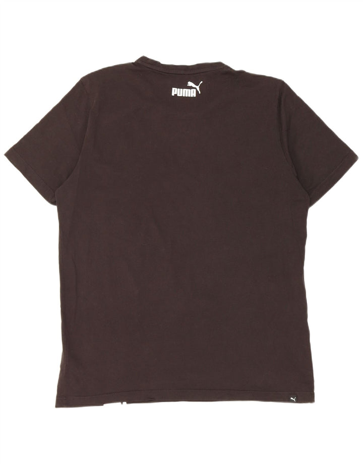 Puma T-shirt da uomo Top Large in cotone color block nero