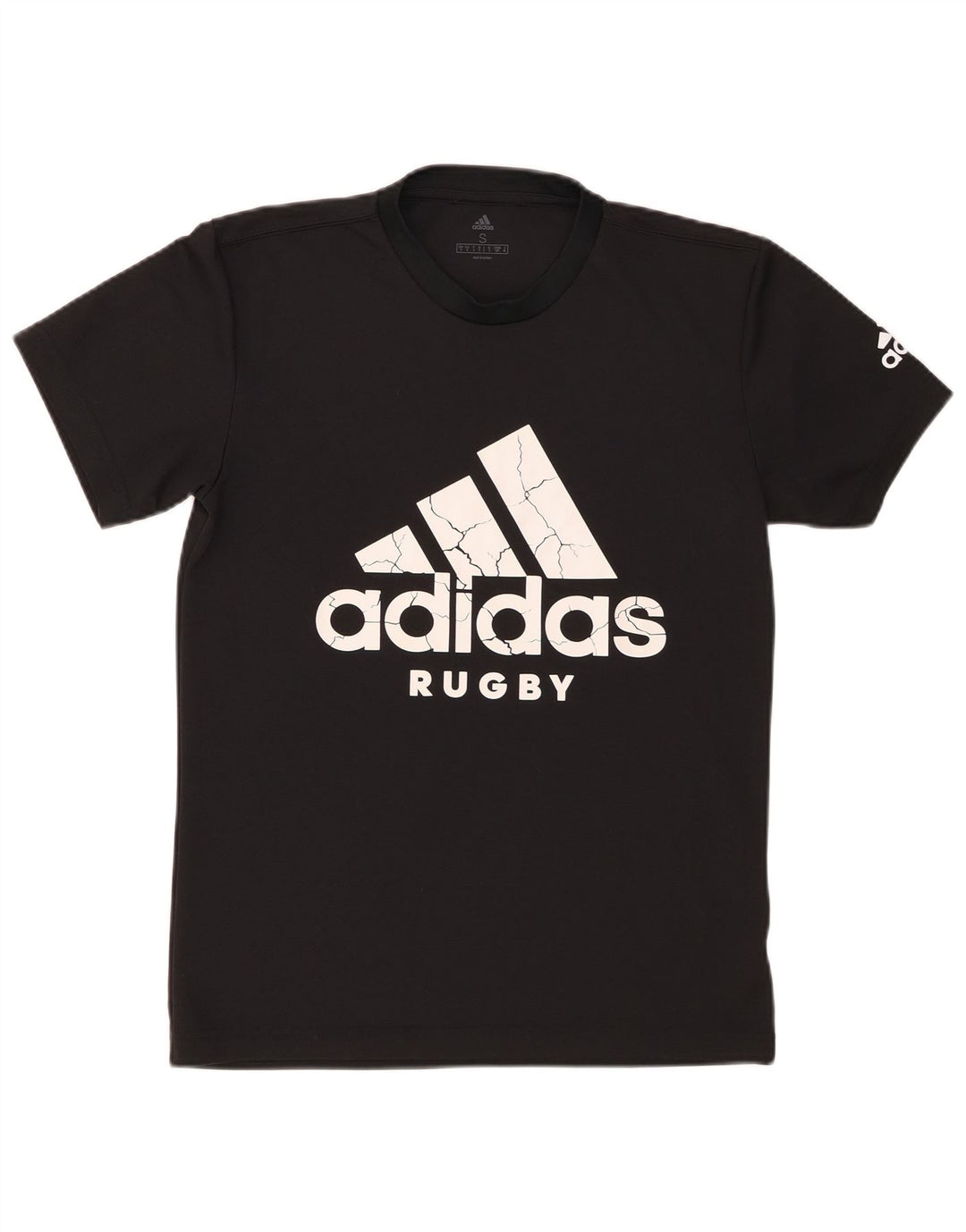 T-shirt grafica da uomo ADIDAS Top piccola in poliestere nero