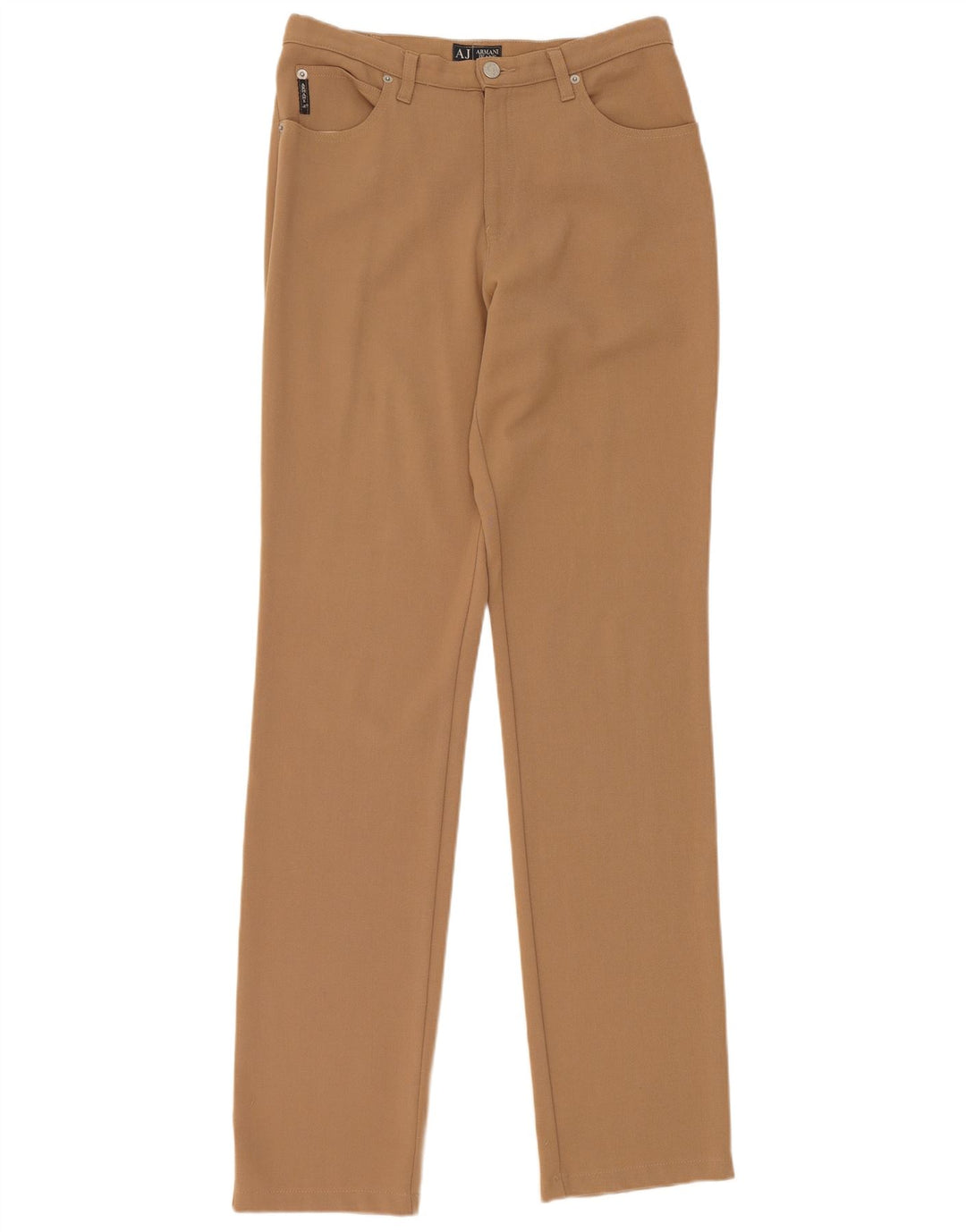 Pantaloni casual slim da donna Armani W30 L34 poliestere marrone