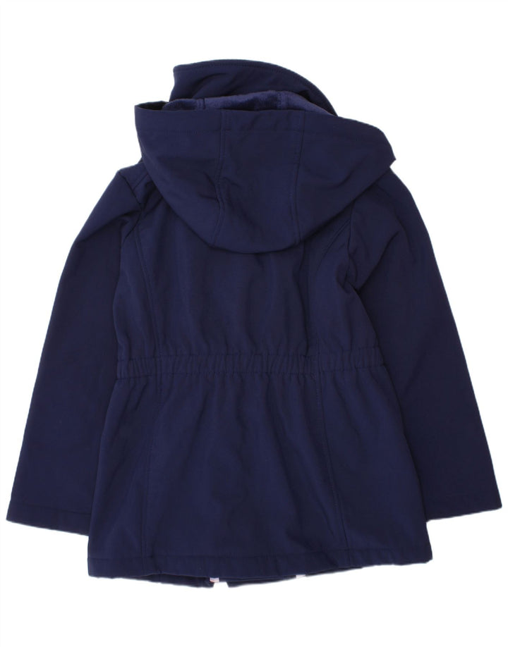 Giacca a vento con cappuccio per ragazze MICHAEL KORS 6-7 anni in poliestere blu navy