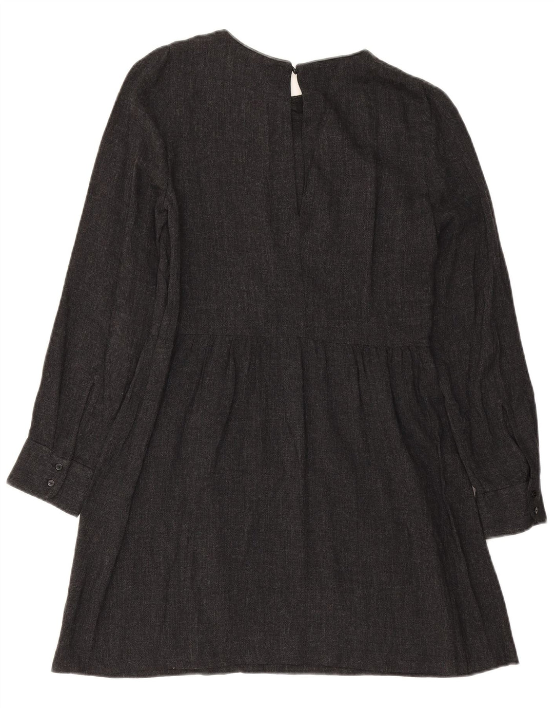 Abito a trapezio a maniche lunghe da donna Zara UK 10 piccolo grigio