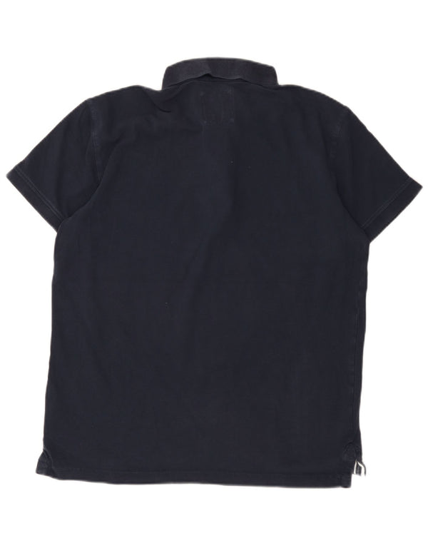 CREW CLOTHING Polo da uomo grande in cotone blu navy