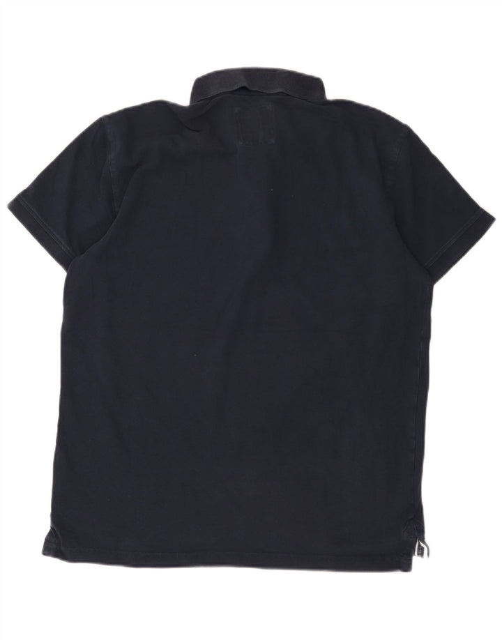 CREW CLOTHING Polo da uomo grande in cotone blu navy