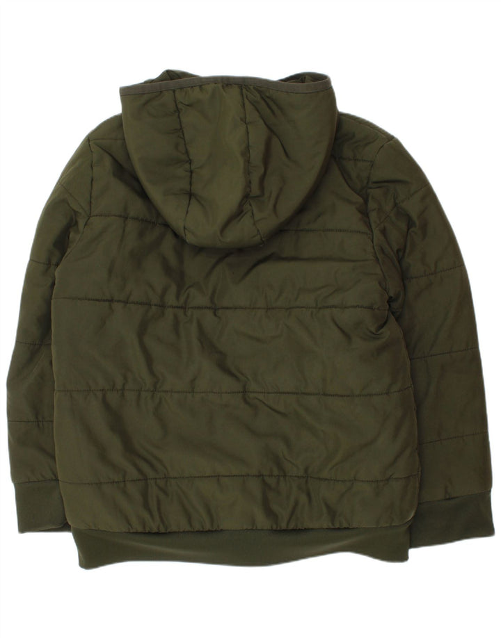 Giacca imbottita con cappuccio Adidas da ragazzo 7-8 anni in poliestere kaki