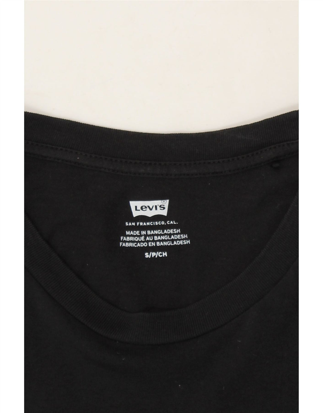 LEVI'S Womens T-Shirt Top UK 10 Small Black Cotton Vintage Levi's and Second-Hand Levi's from Messina Hembry 