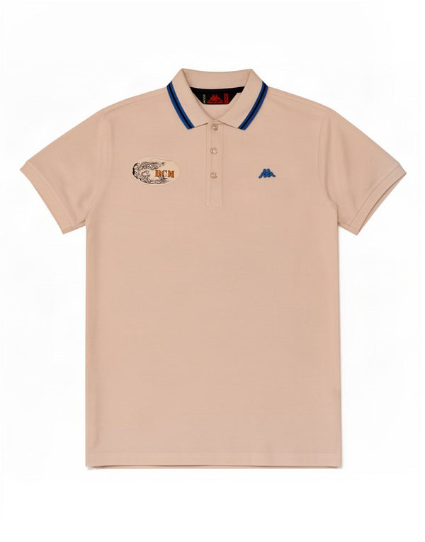 Polo grafica da uomo Kappa XL in cotone bianco