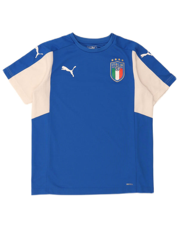 T-shirt grafica Puma Ragazzo Italia Top 15-16 anni 2XL Blu Colourblock