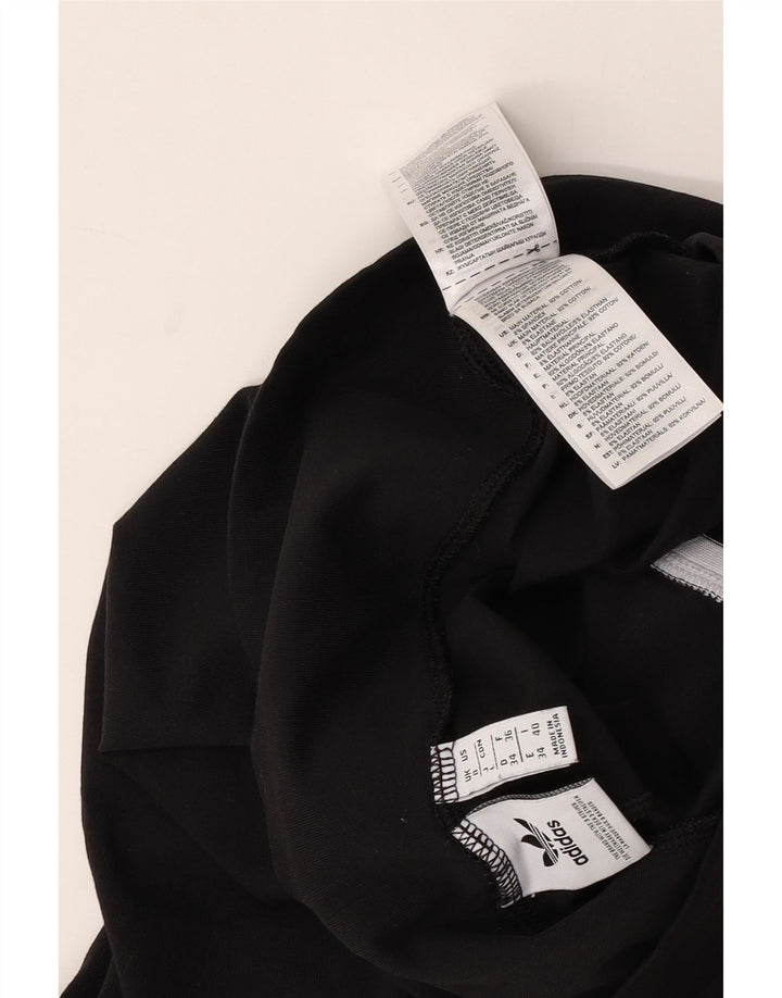 Leggings grafici da donna Adidas UK 8 piccoli cotone nero