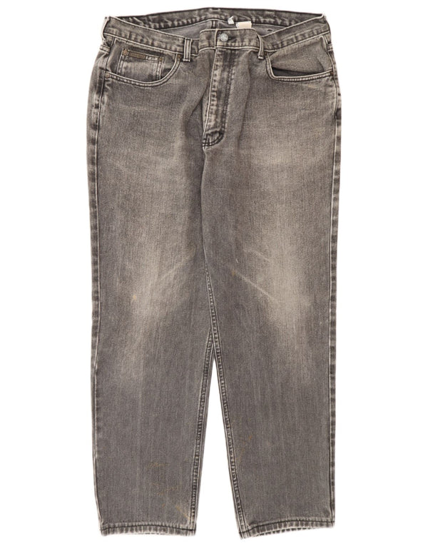 Jeans affusolati da uomo Calvin Klein W40 L30 cotone grigio