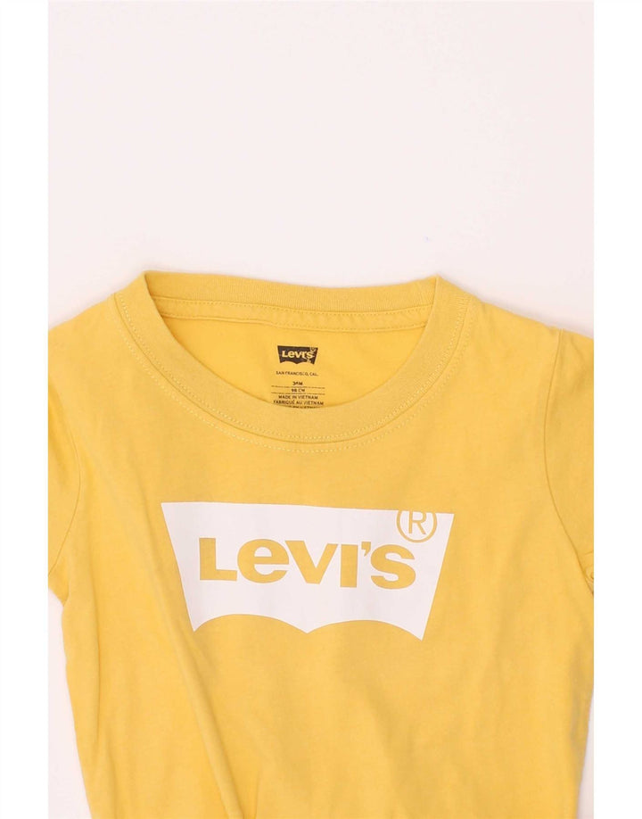 T-shirt grafica per ragazzi Levi's Top 2-3 anni gialla