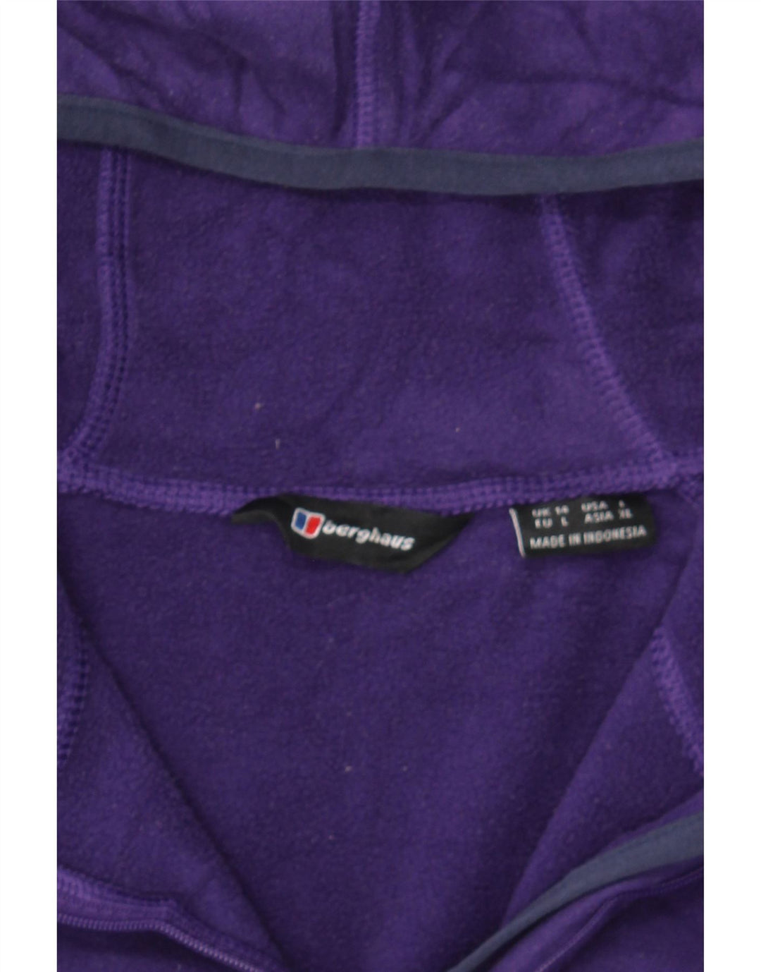 BERGHAUS Womens Zip Hoodie Sweater UK 14 Large Purple Polyester Vintage Berghaus and Second-Hand Berghaus from Messina Hembry 