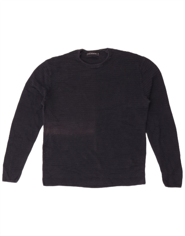 Maglione da uomo girocollo French Connection in cotone medio blu navy