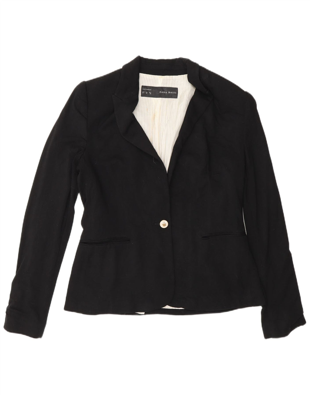 Giacca blazer da donna a 1 bottone Zara UK 18 XL nera