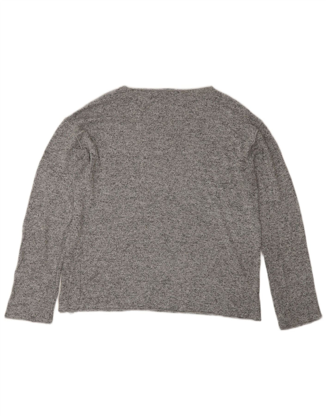Top Zara da donna a maniche lunghe UK 10 piccolo in viscosa chiazzata grigia