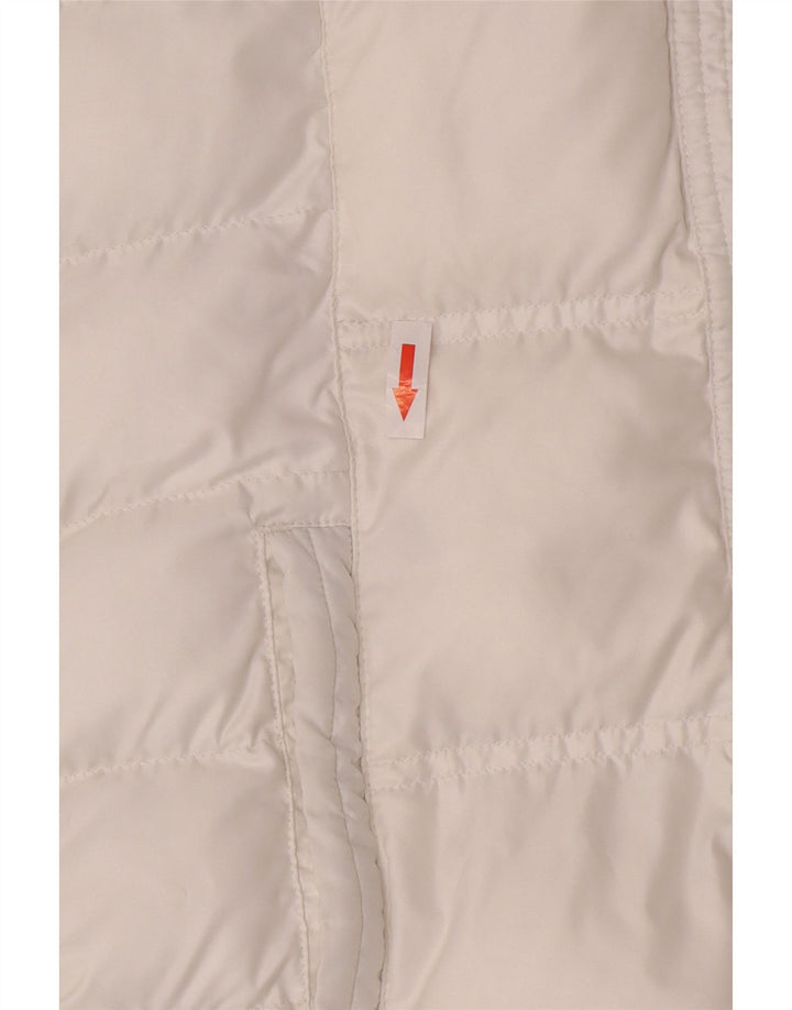 Cappotto imbottito oversize con cappuccio da donna Adidas UK 6 XS poliestere bianco