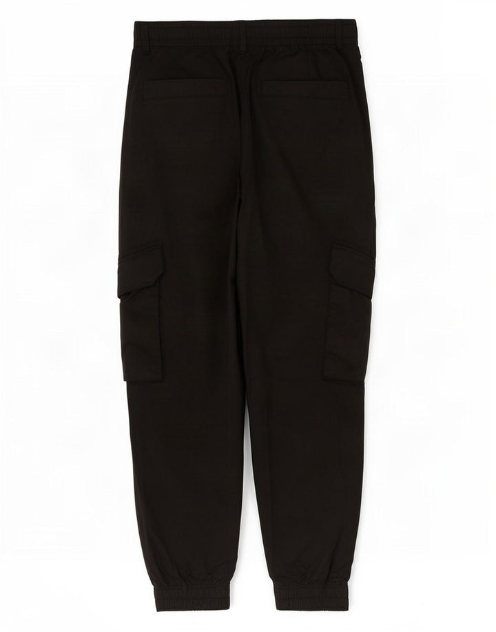 Pantaloni cargo da uomo Zara Crop Joggers medi W31 L25 poliestere nero