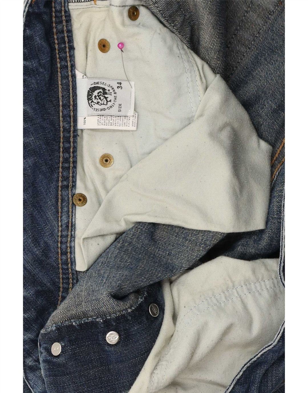 Jeans Bootcut da uomo Diesel W34 L32 in cotone blu