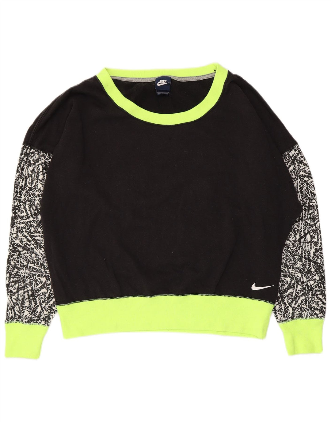 Felpa oversize da donna Nike UK 16 Large Black Colourblock