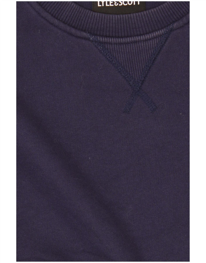 Lyle & Scott Felpa da uomo Maglione piccolo in cotone blu navy