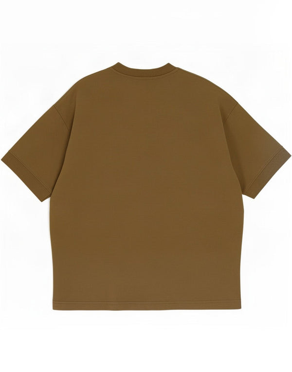 T-shirt oversize da donna Zara UK 14 cotone kaki medio