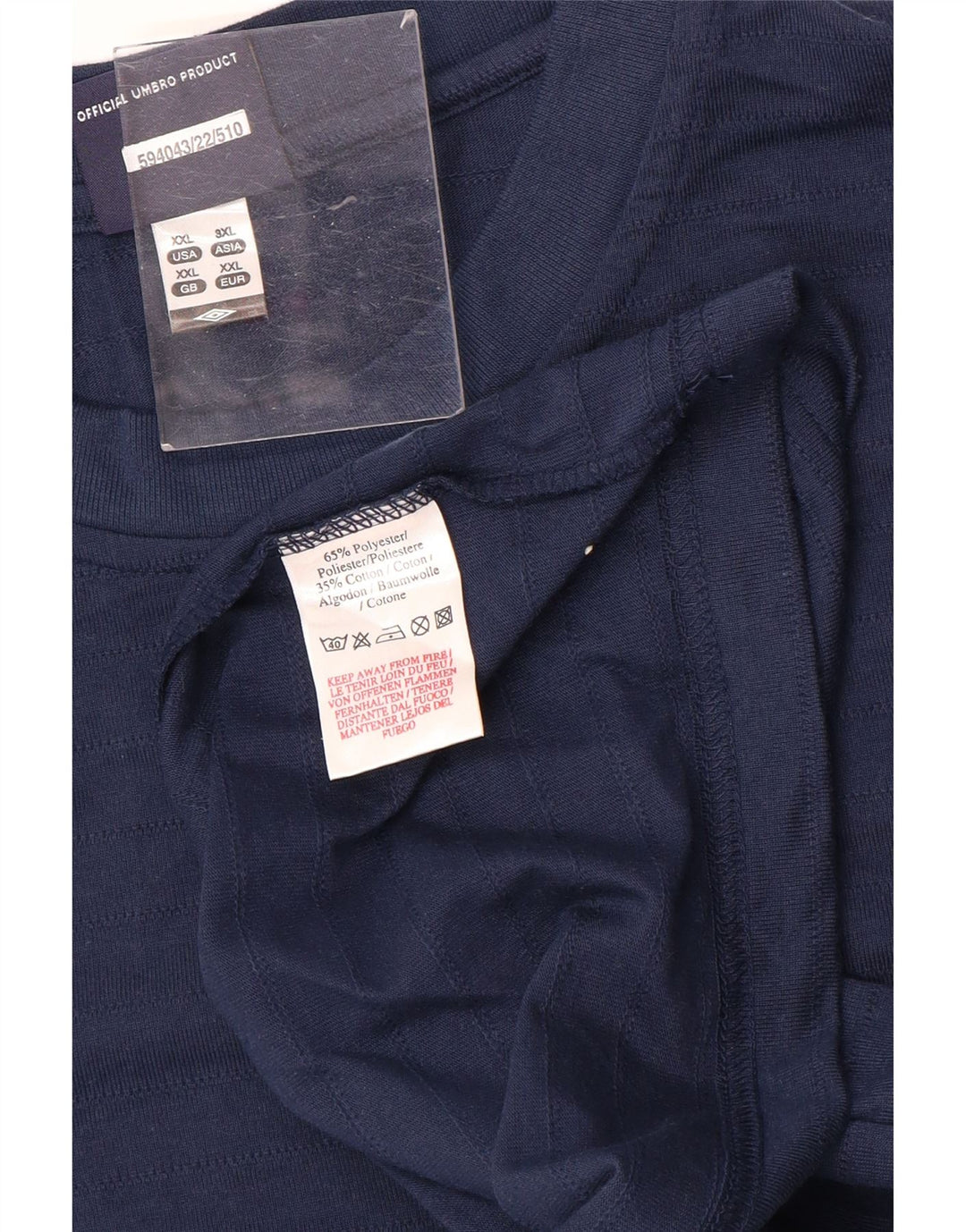 T-shirt da uomo UMBRO Top 2XL cotone blu navy