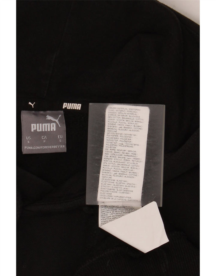 Felpa con cappuccio da uomo Puma Small in cotone nero