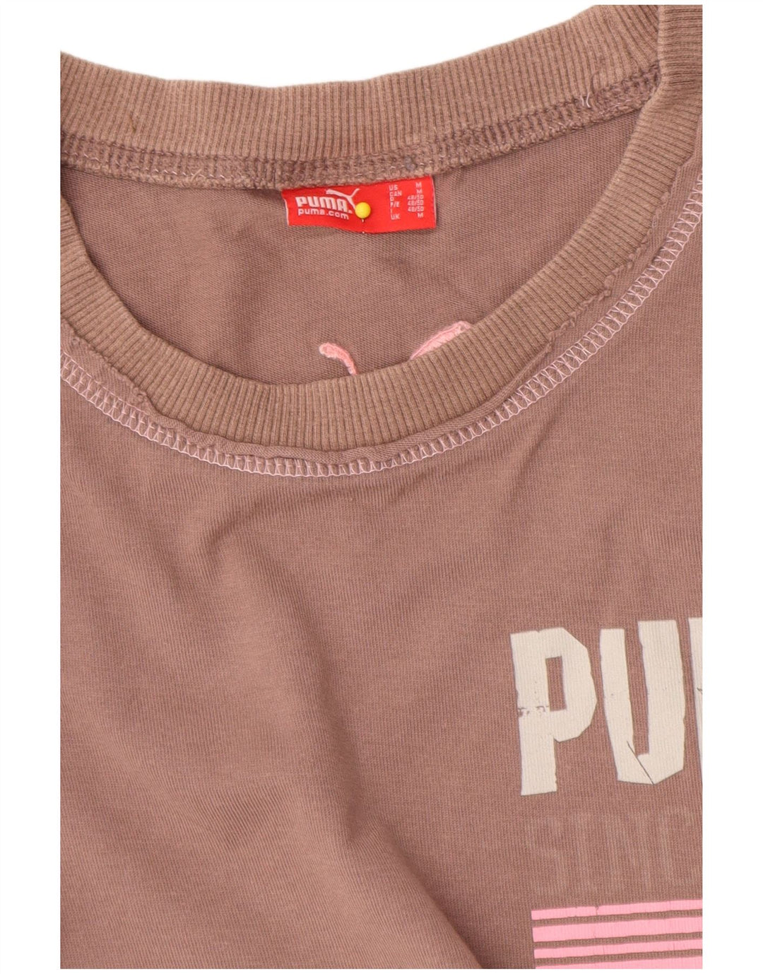 Maglietta grafica da donna Puma UK 14 Marrone medio
