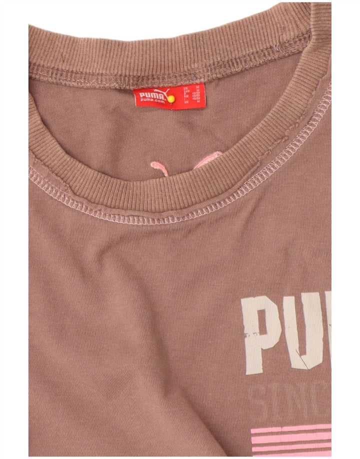 Maglietta grafica da donna Puma UK 14 Marrone medio