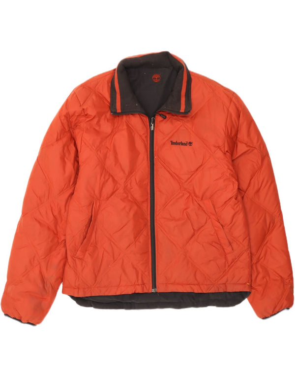 Giacca imbottita reversibile da uomo Timberland UK 40 Large Orange Nylon