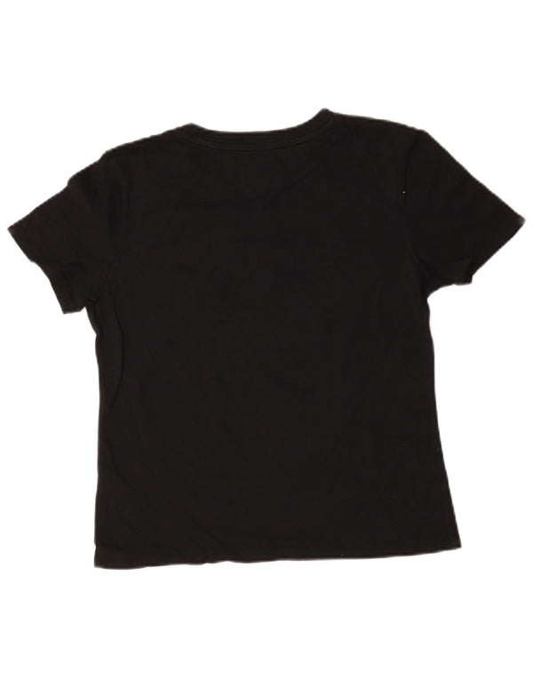 T-shirt da donna Tommy Hilfiger Top UK 10 piccola in cotone nero