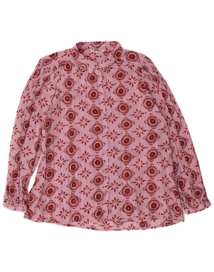 Camicia oversize da donna Fat Face UK 14 Cotone geometrico rosa medio
